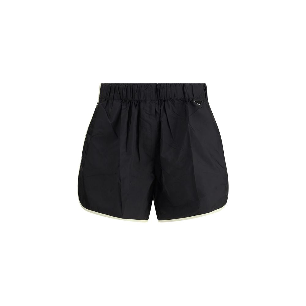 Prada Black Recycled Polyamide Bermuda Shorts Prada