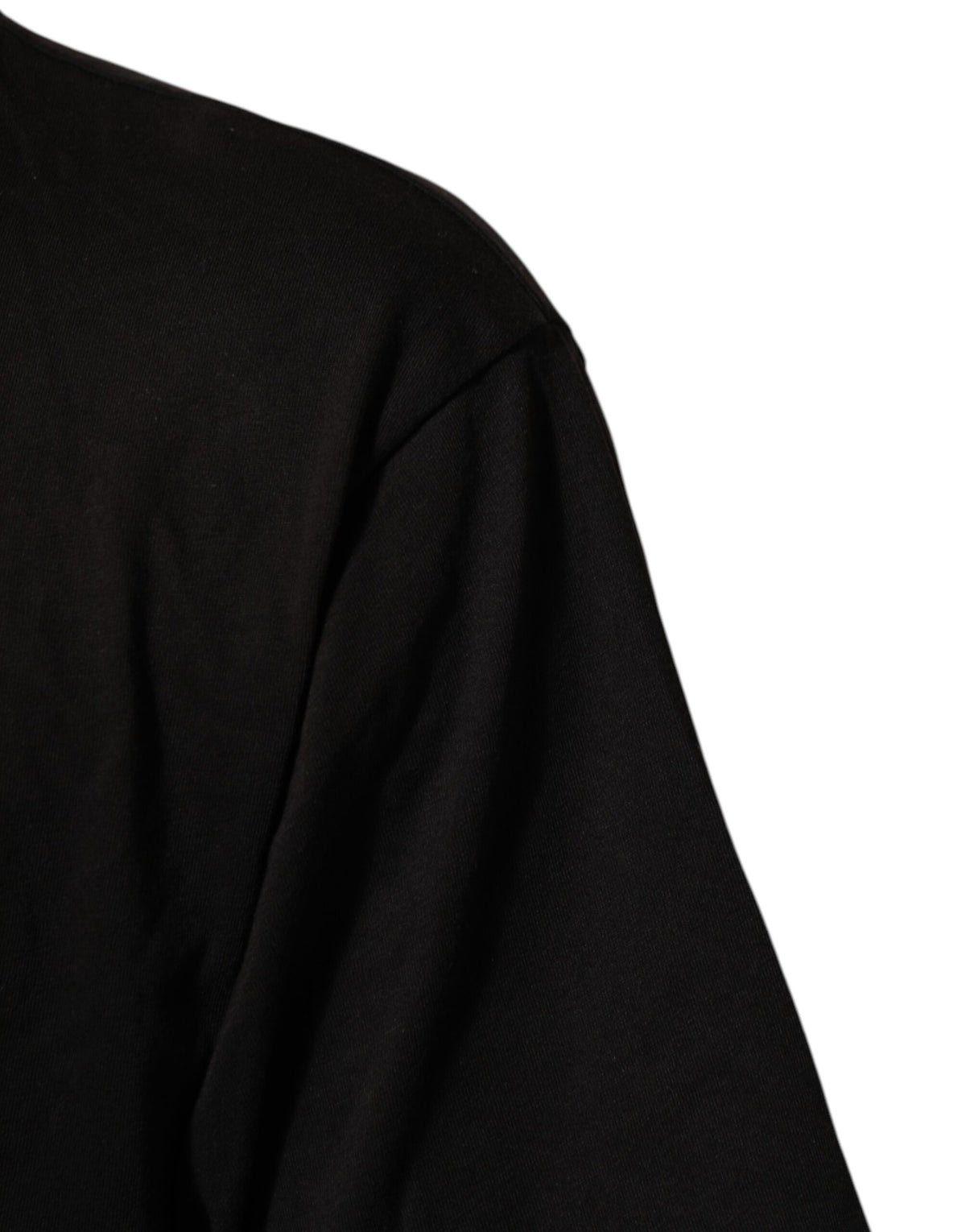 Dolce & Gabbana Black Logo Print Cotton Crew Neck T-shirt - Eljoys Fashion 