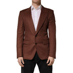 Dolce & Gabbana Brown Cashmere Single Breasted Jacket Blazer