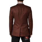 Dolce & Gabbana Brown Cashmere Single Breasted Jacket Blazer