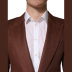 Dolce & Gabbana Brown Cashmere Single Breasted Jacket Blazer