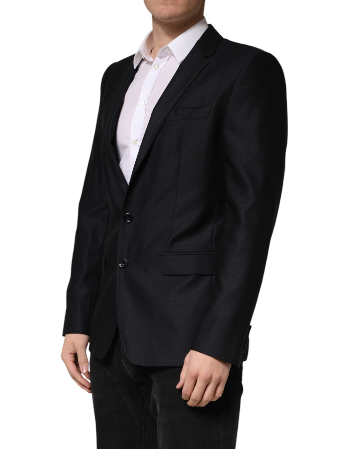 Dolce & Gabbana Blue MARTINI Single Breasted Jacket Blazer - Eljoys Fashion 