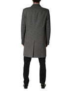 Dolce & Gabbana Gray Single Breasted Men Trench Coat Jacket
