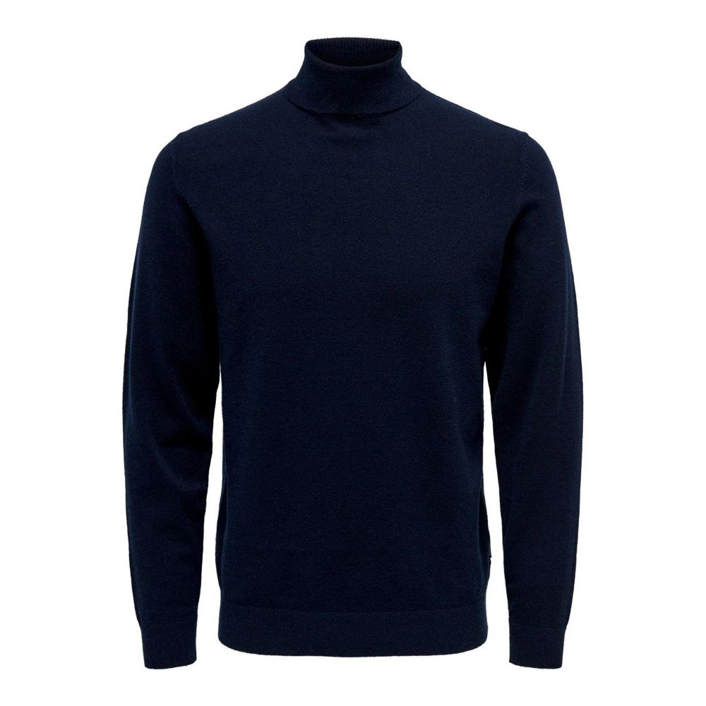 Only & Sons Blue Polyester Turtleneck Only & Sons