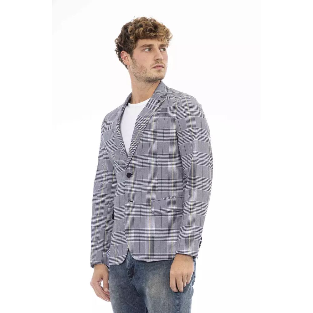Distretto12 Blue Polyester Blazer Distretto12