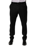 Dolce & Gabbana Black Wool Skinny Dress Formal Trouser Pants - Eljoys Fashion 