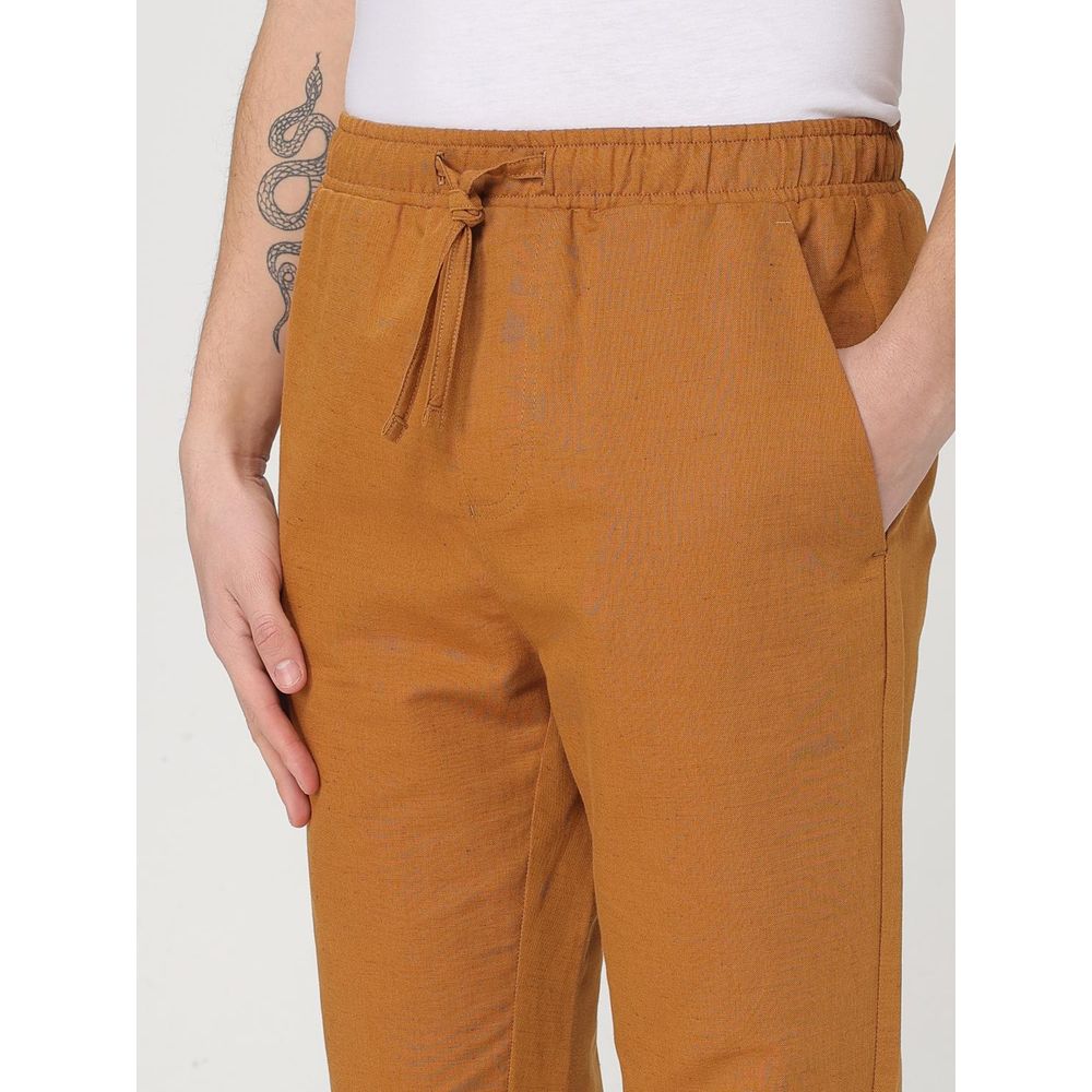 Colmar Brown Cotton And Linen Pants Colmar
