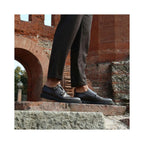Duca di Morrone Black Leather Slip-On Loafers Duca di Morrone