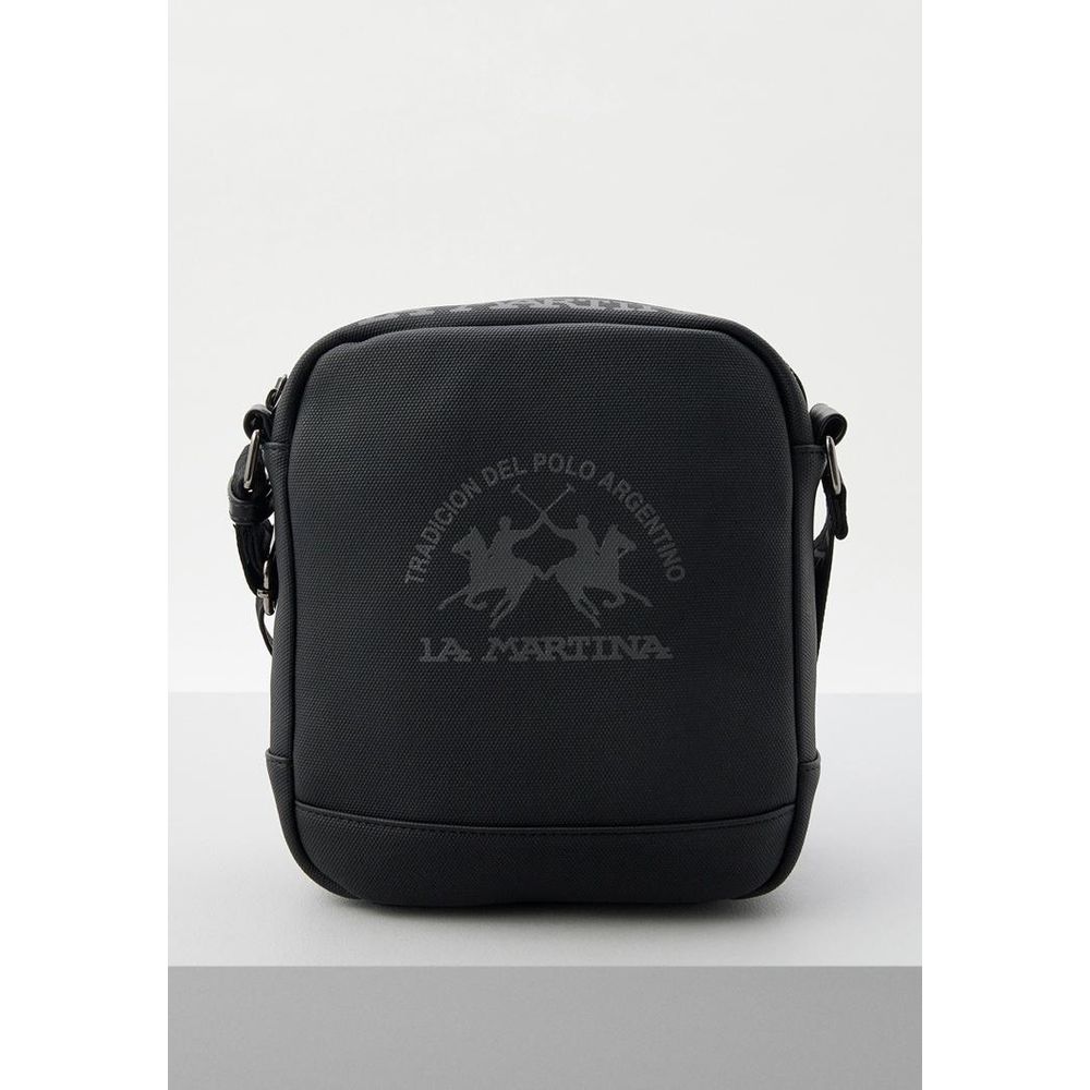 La Martina Black Polyethylene Crossbody Bag - Eljoys Fashion 