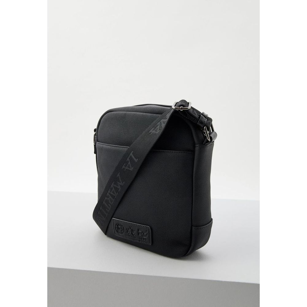 La Martina Black Polyethylene Crossbody Bag - Eljoys Fashion 