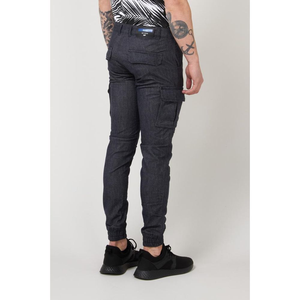 Gas Blue Polyester Cargo Pants - Eljoys Fashion 
