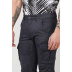 Gas Blue Polyester Cargo Pants - Eljoys Fashion 