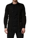 Dolce & Gabbana Black Cotton Collared Men Button Down Shirt - Eljoys Fashion 
