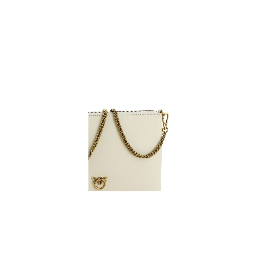 PINKO Beige Calf Leather Bos Taurus Shoulder Bag PINKO