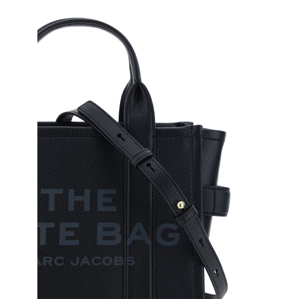Black calf leather Marc Jacobs Bos Taurus handbag with structured design and silver-tone hardware.