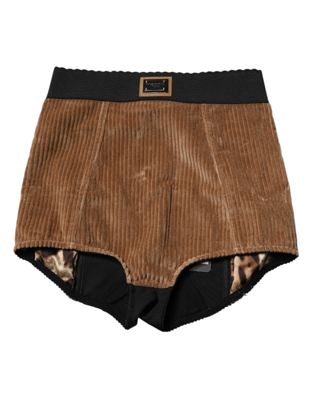 Dolce & Gabbana Brown Cotton High Waisted Hot Pants Shorts - Eljoys Fashion 