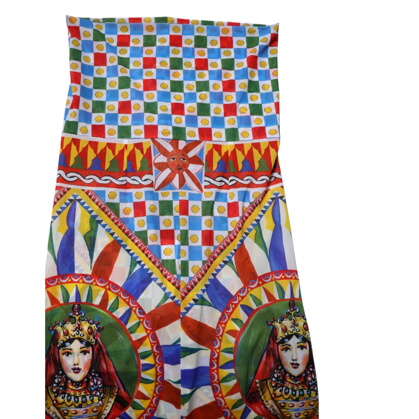 Dolce & Gabbana Multicolor Carretto Leggings High Waist Pants