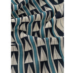 Lanvin blue wool scarf displayed flat, showcasing soft fabric and elegant design suitable for stylish winter accessories.