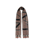 Black wool scarf by Lanvin featuring a soft, cozy fabric and elegant design perfect for stylish winter wear.