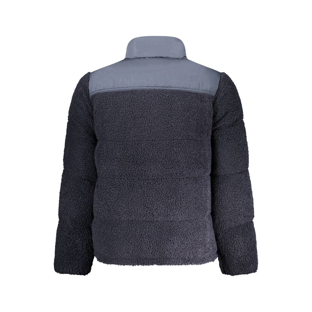 Blue Rifle men's polyester jacket with a front zipper, collar, and pockets, designed for casual wear.