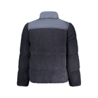 Blue Rifle men's polyester jacket with a front zipper, collar, and pockets, designed for casual wear.