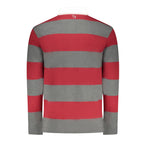 Pepe Jeans Rosso cotton men's polo shirt in red with collar and short sleeves, displayed flat on a white background.