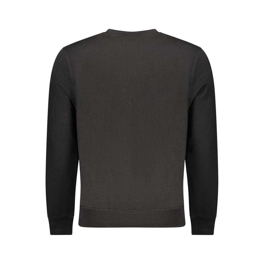 Black Pepe Jeans cotton men's sweatshirt with a relaxed fit and crew neckline, featuring subtle branding on the chest.