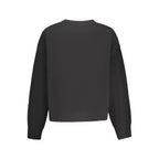 Black Pepe Jeans cotton women's sweatshirt with long sleeves and round neckline, casual and comfortable for everyday wear.