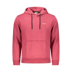 Red Pepe Jeans men's polyester sweatshirt with a crew neck and long sleeves, casual and comfortable for everyday wear.