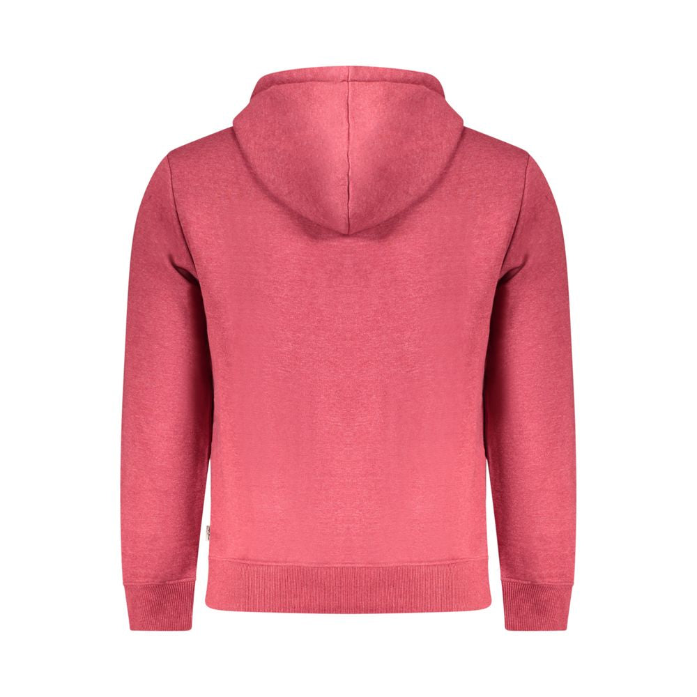 Red Pepe Jeans men's polyester sweatshirt with a crew neckline and classic fit, shown on a plain background.