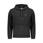 Black Pepe Jeans men's sweatshirt made of polyester, featuring a casual fit and classic crew neckline.