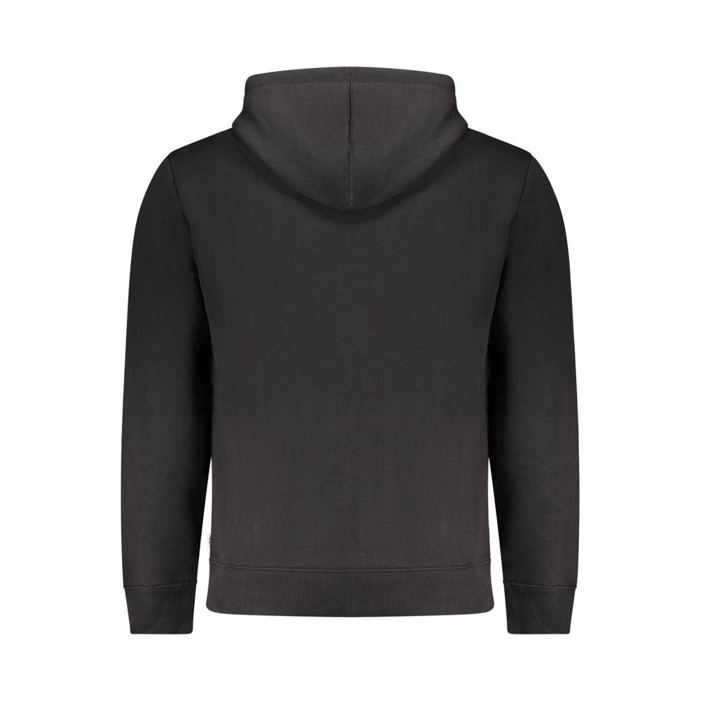 Black Pepe Jeans men's polyester sweatshirt with a crew neck and long sleeves, casual style for everyday wear.