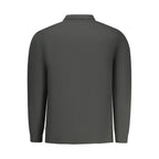 Black cotton men's polo shirt by Pepe Jeans featuring a classic collar and short sleeves.
