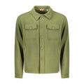 Men's Rifle Verde Cotton Shirt with a button-down collar and long sleeves, featuring a casual, stylish design.