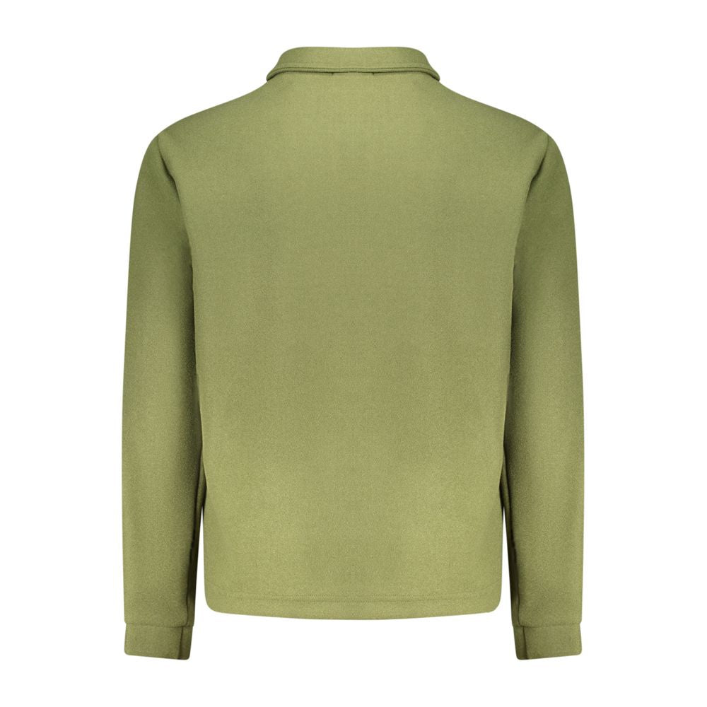 Men's Rifle Verde Cotton Shirt displayed on a hanger, featuring a casual green design with button-up front and collar.