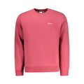 Pepe Jeans Rosso cotton men's sweatshirt with a crew neck and long sleeves, featuring a casual fit and classic design.