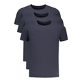 Tommy Hilfiger men's blue cotton T-shirt with crew neck and logo detail, casual and comfortable for everyday wear.