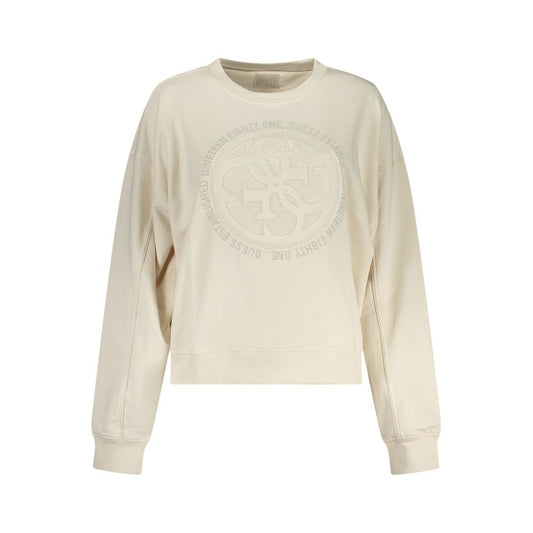 Guess Jeans White Cotton Women Sweatshirt Guess Jeans