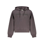 Black cotton women's sweatshirt by Pepe Jeans featuring a relaxed fit and subtle branding, ideal for casual wear.