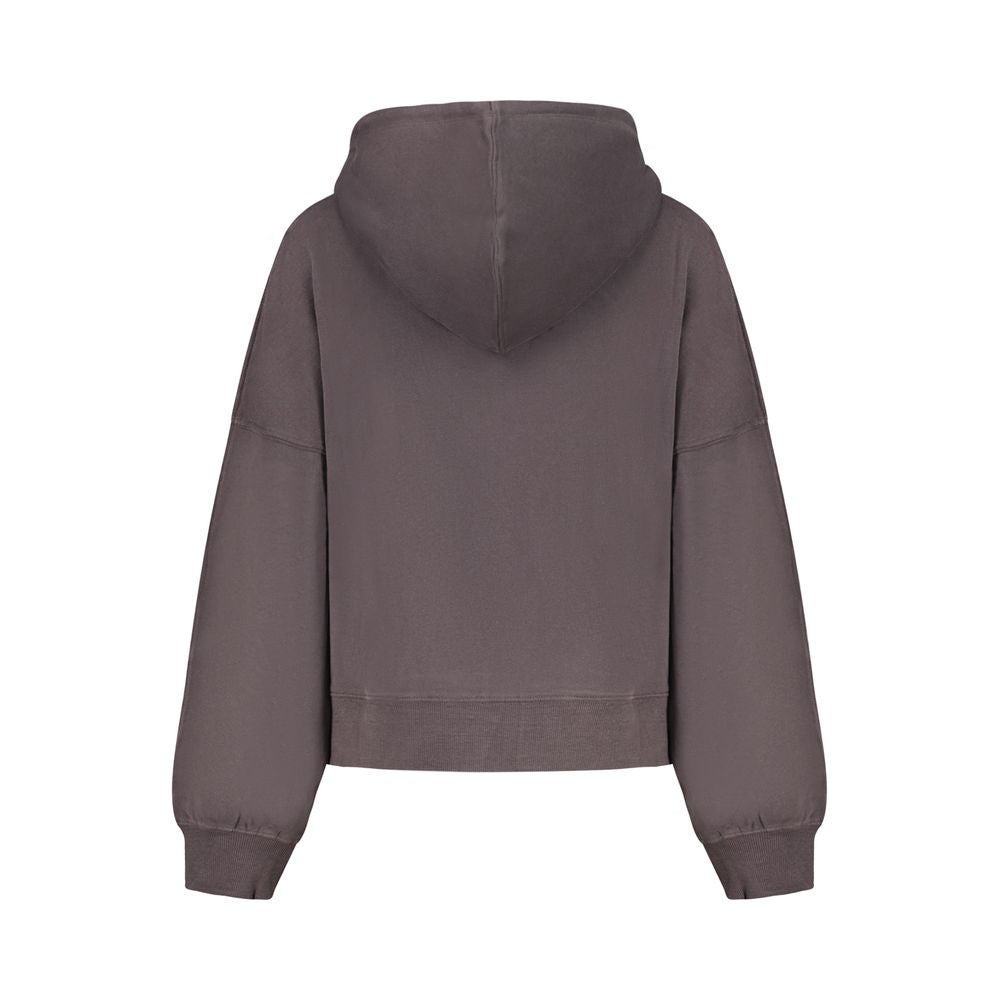 Black cotton women's sweatshirt from Pepe Jeans, featuring a casual fit and classic design.