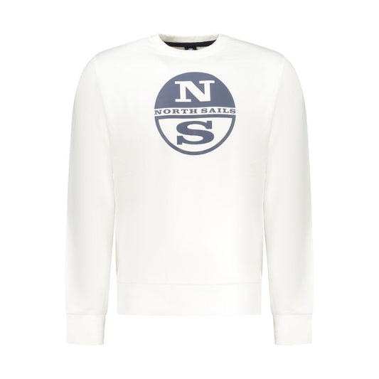 North Sails White Cotton Men's Sweatshirt North Sails