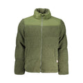 Men's Rifle Verde Polyester Jacket with a zipper closure and stand-up collar, designed for casual wear.