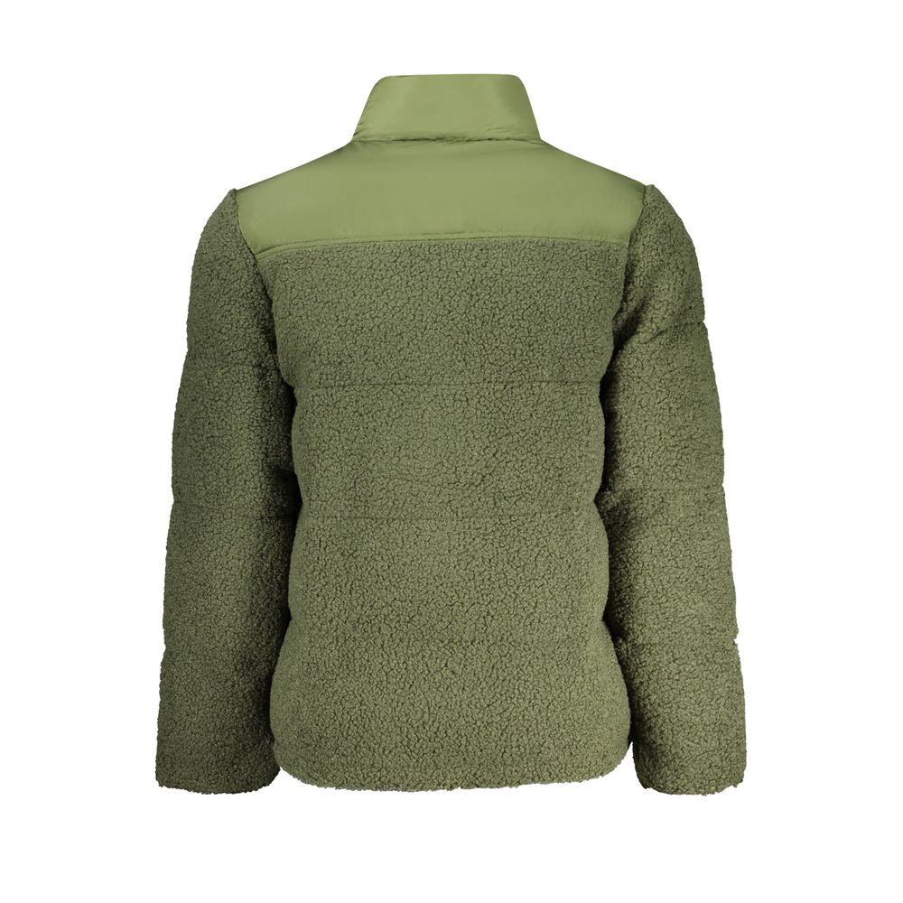 Men's Rifle Verde Polyester Jacket, lightweight outdoor jacket with a front zipper and adjustable cuffs, in vibrant green color.
