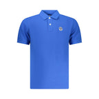 North Sails blue cotton men's polo shirt, casual short-sleeve top with collar and button placket, classic and comfortable for everyday wear