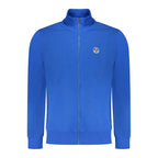 North Sails blue cotton men's sweatshirt with crew neck and long sleeves, casual apparel for everyday wear.