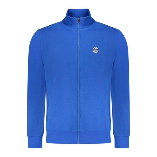North Sails Blue Cotton Men Sweatshirt North Sails