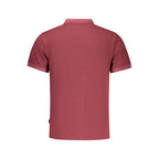 Pepe Jeans men's red cotton polo shirt with collar and short sleeves, casual and stylish for everyday wear.