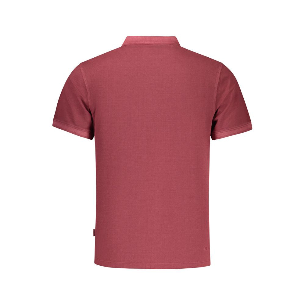 Pepe Jeans men's red cotton polo shirt with collar and short sleeves, casual and stylish for everyday wear.