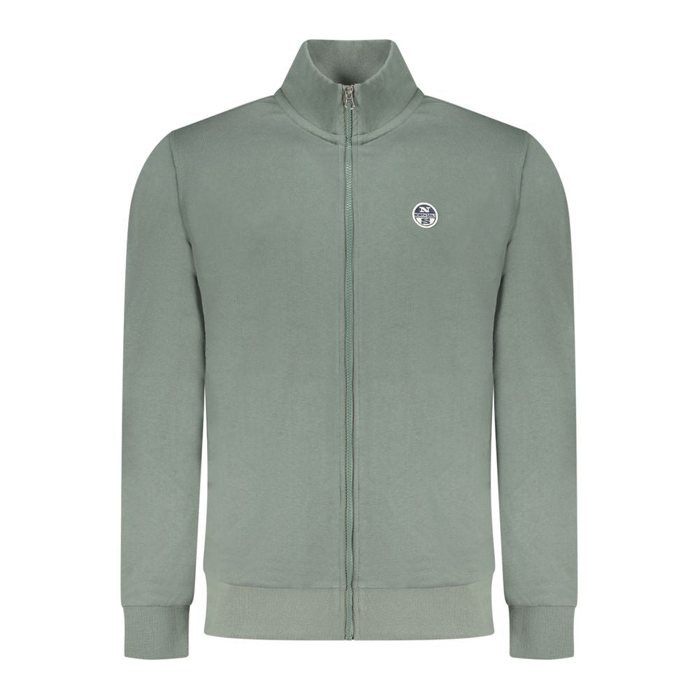 North Sails Verde cotton men's sweatshirt displayed on a hanger, featuring a casual crewneck design and North Sails branding.
