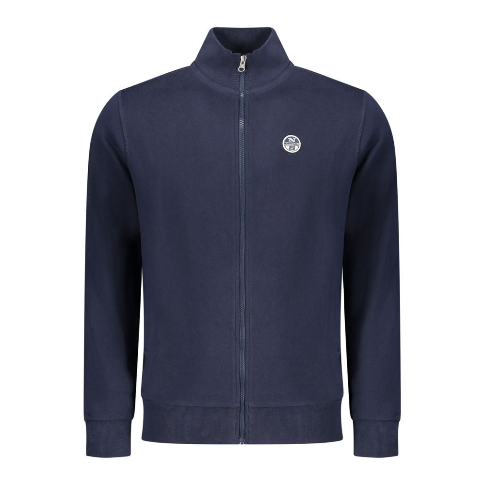 Blue cotton men's sweatshirt by North Sails with a relaxed fit and logo detail visible on the front.